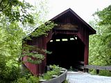 Old Covered Bridge, Bean Blossom Creek, Brown County on Covered Bridge Road (what else?)