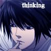 L Lawliet "Thinking" icon Pictures, Images and Photos