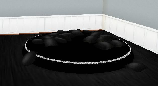 Black Poseless Round Bed
