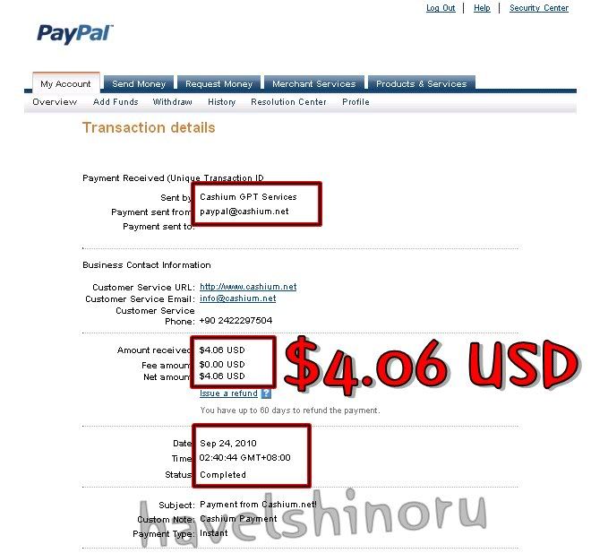 cashium,proof of payment,payment proof