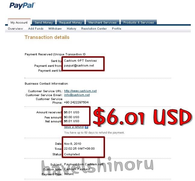 cashium,proof of payment,payment proof,make money online